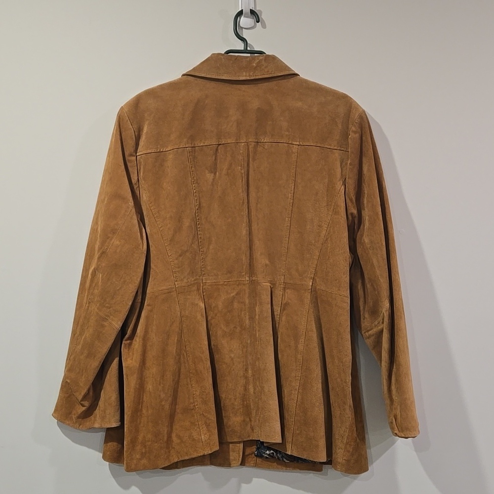 Guillaume Tan Suede Blazer Jacket Women's Large - Picture 9 of 14